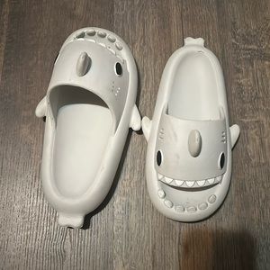 Shark slides.  Light grey